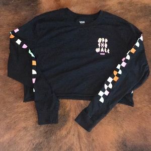 Vans black cropped pullover